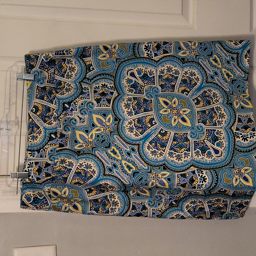 Blue & yellow mandala *east5th stretchy pencil Print Skirt